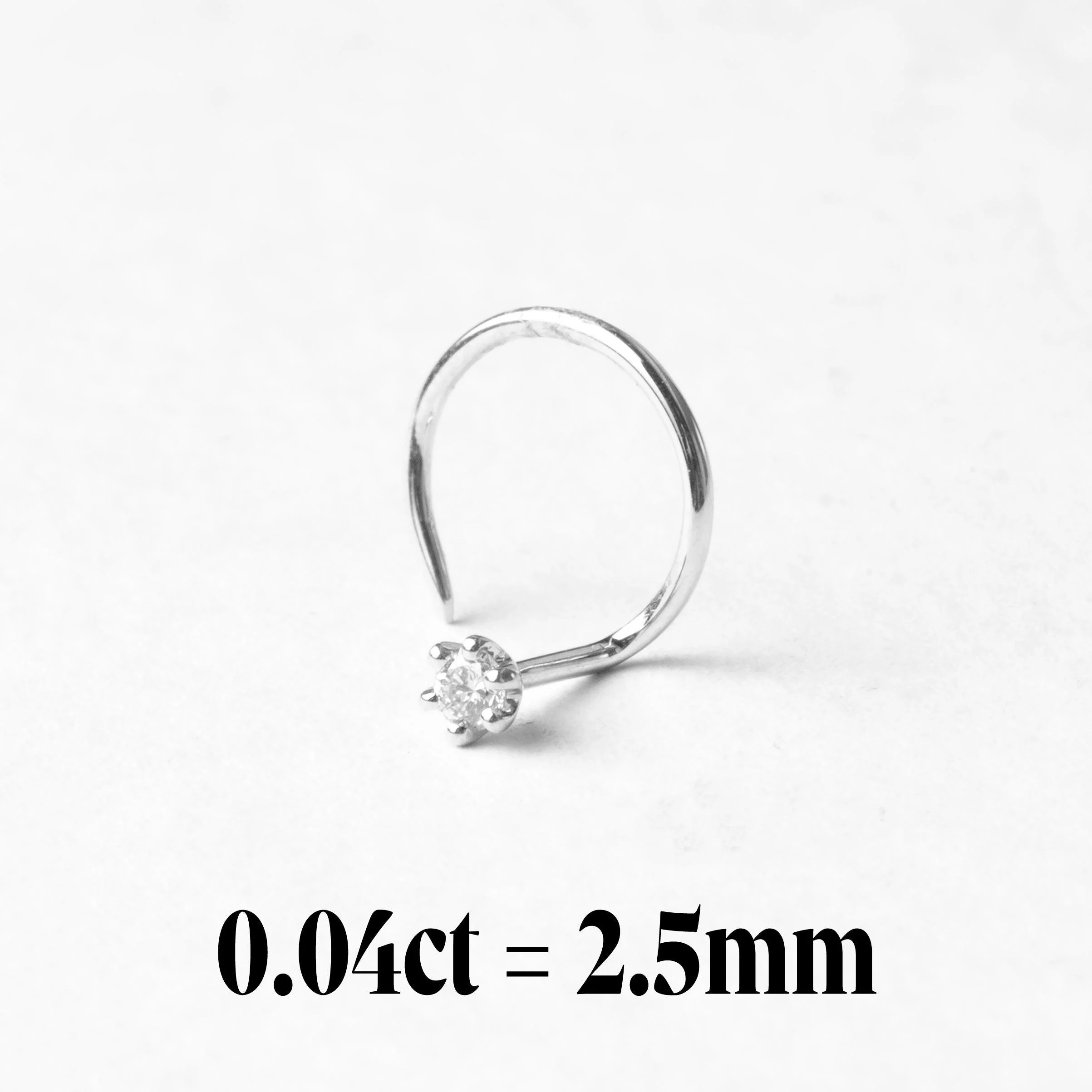18ct Gold Diamond Wire Coil Back Nose Stud (0.01ct - 0.10ct) - Image 16