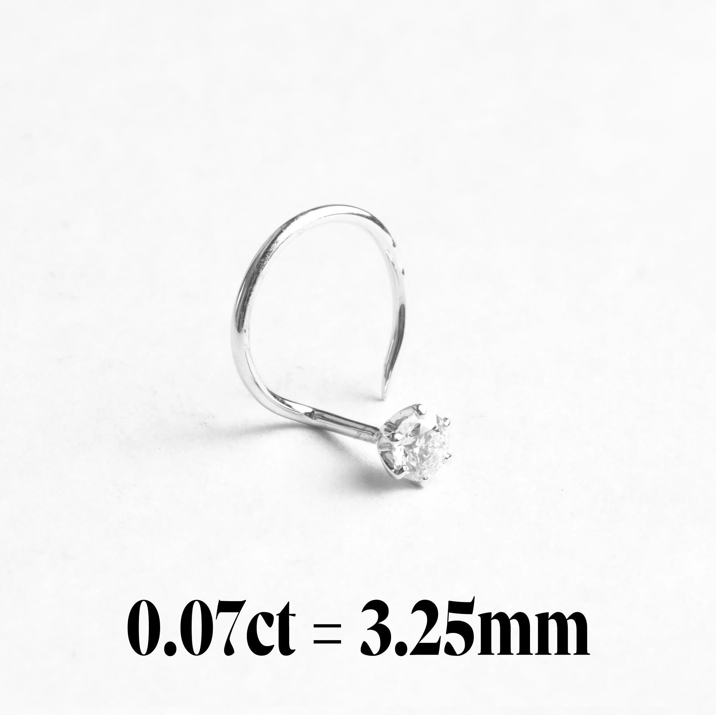 18ct Gold Diamond Wire Coil Back Nose Stud (0.01ct - 0.10ct) - Image 19