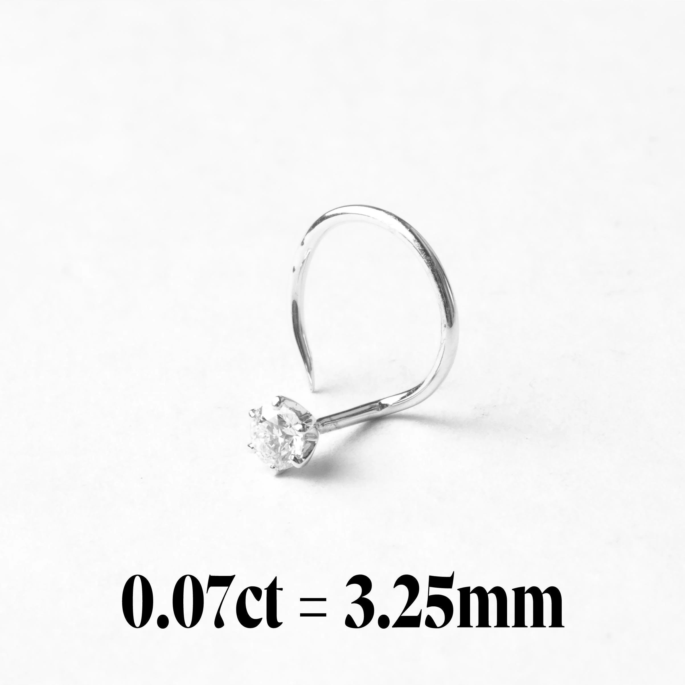 18ct Gold Diamond Wire Coil Back Nose Stud (0.01ct - 0.10ct) - Image 20