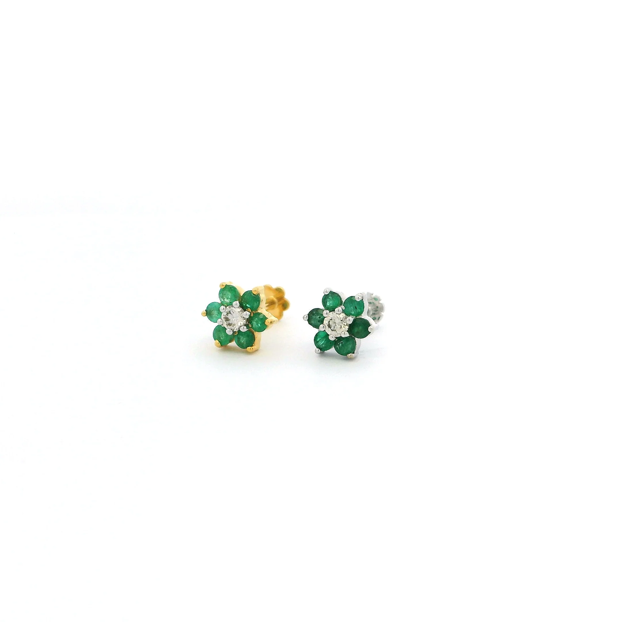 18ct Gold Diamond and Emerald / Sapphire / Ruby / Amethyst / Turquoise Screw Back Nose Stud - Image 14