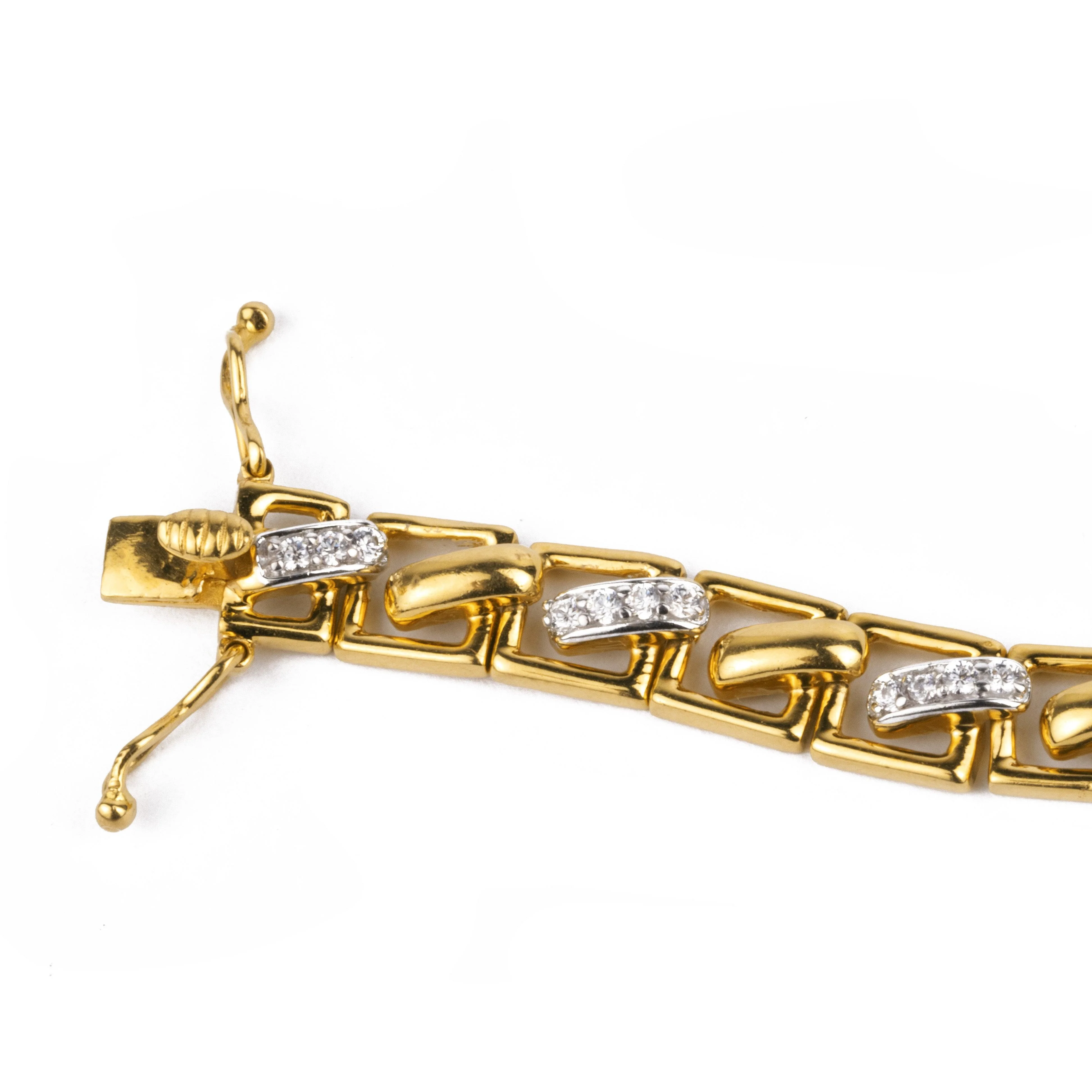 22ct Gold Bracelet with Cubic Zirconia Stones | Premium Jewellery - Image 3