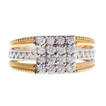 22ct Gold Cubic Zirconia Gent's Ring GR15010 - Image 3