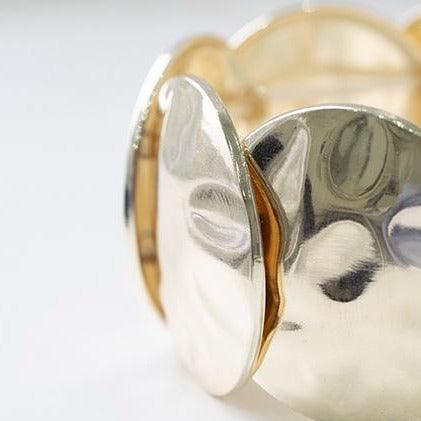 9ct Gold Plated Disc Fashion Bangle - Image 4