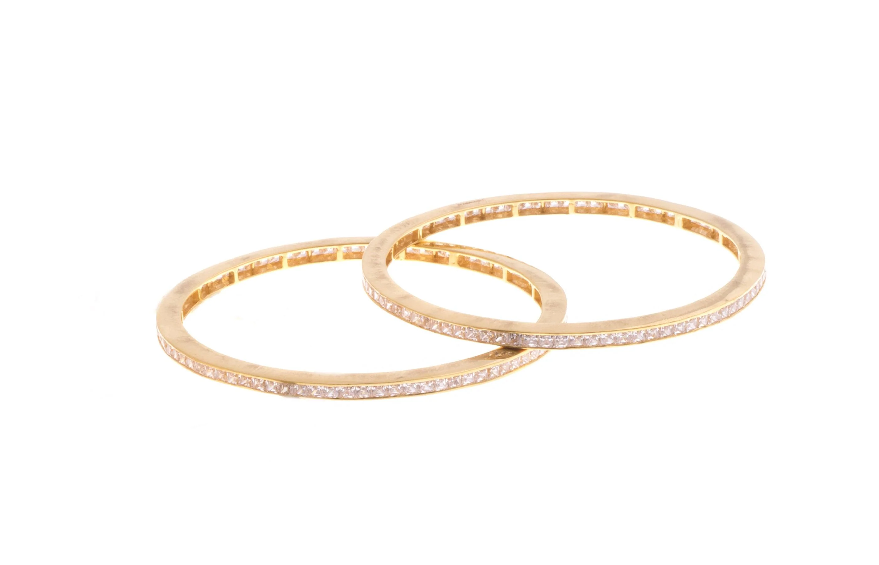 Stone Set 22ct Gold and Cubic Zirconia Bangles - Image 5